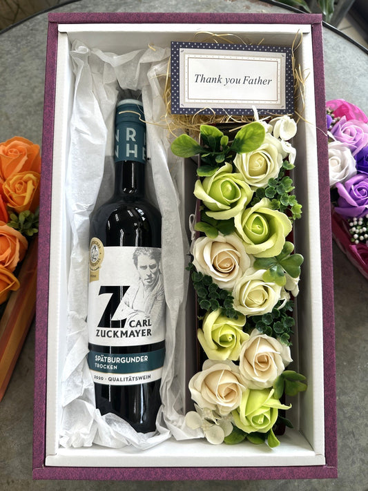 ワインとお花のプレゼント